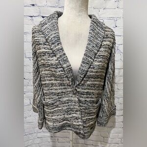 Splendid Textured Tweed Woven Multicolor Dolman Oversize Cardigan Medium